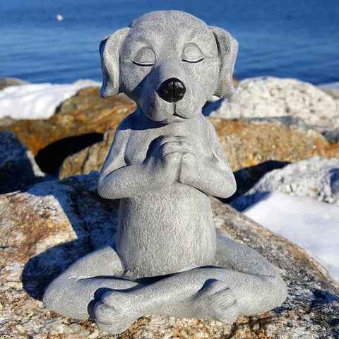 Dog Meditation Statue